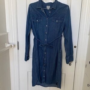 J. Crew Long Sleeve Chambray Dress